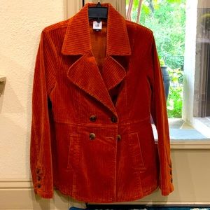 Medium, Orange corduroy Cabi blazer